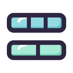 Chart percent stacked icon, Lineal style