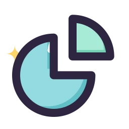 Chart pie icon, Lineal style