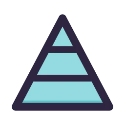 Chart pyramid icon, Lineal style