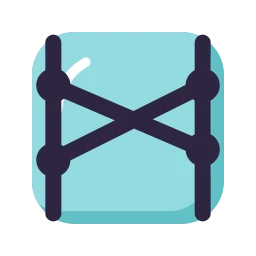 Chart slope icon, Lineal style