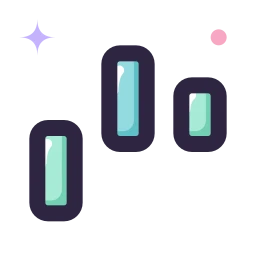 Chart waterfall icon, Lineal style