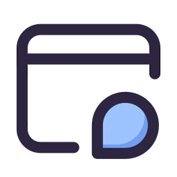 Chatbot widget icon, Lineal style