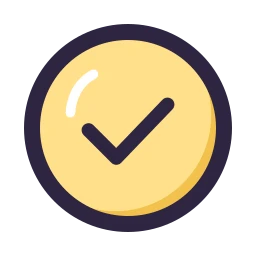 Check circle icon, Lineal style