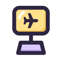 Check in kiosk icon, Lineal style