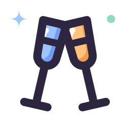 Cheers icon, Lineal style