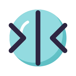 Chevrons collapse horizontal icon, Lineal style