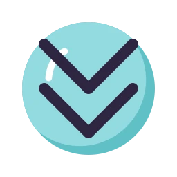 Chevrons double down icon, Lineal style