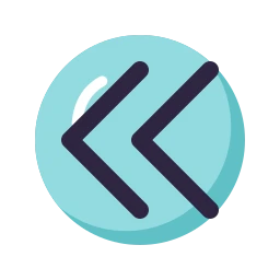 Chevrons double left icon, Lineal style