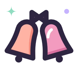 Christmas bells icon, Lineal style