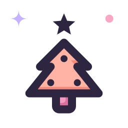 Christmas tree icon, Lineal style