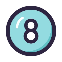 Circle number 8 icon, Lineal style