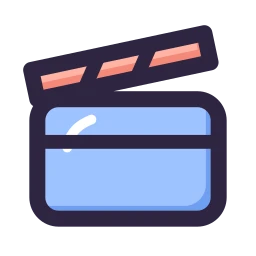 Clapperboard icon, Lineal style