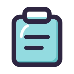 Clipboard copy icon, Lineal style