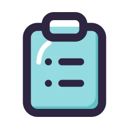 Clipboard list icon, Lineal style