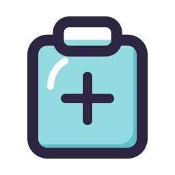 Clipboard medical icon, Lineal style