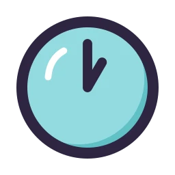 Clock 1 icon, Lineal style