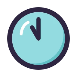 Clock 11 icon, Lineal style