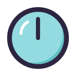 Clock 12 icon, Lineal style