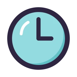 Clock 3 icon, Lineal style