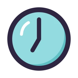 Clock 7 icon, Lineal style
