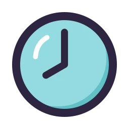 Clock 8 icon, Lineal style