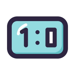 Clock digital icon, Lineal style