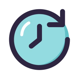 Clock forward icon, Lineal style