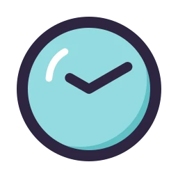 Clock icon, Lineal style