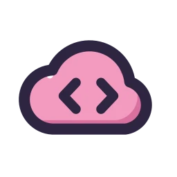 Cloud code icon, Lineal style