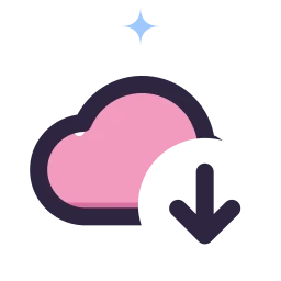 Cloud down icon, Lineal style