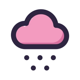 Cloud drizzle icon, Lineal style