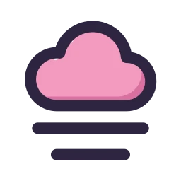 Cloud fog icon, Lineal style
