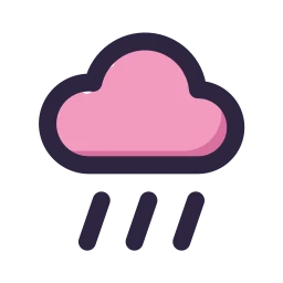 Cloud rain icon, Lineal style