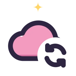 Cloud refresh icon, Lineal style