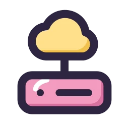 Cloud server icon, Lineal style