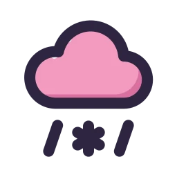 Cloud sleet icon, Lineal style