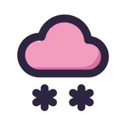 Cloud snow icon, Lineal style