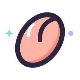 Coffee bean icon, Lineal style