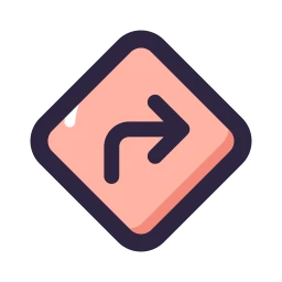 Directions sign icon, Lineal style