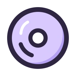 Disc icon, Lineal style