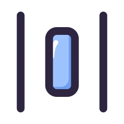 Distribute horizontal icon, Lineal style