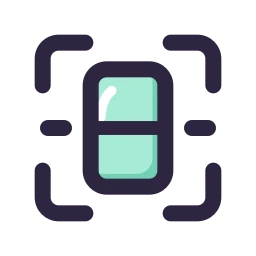 Document scan icon, Lineal style