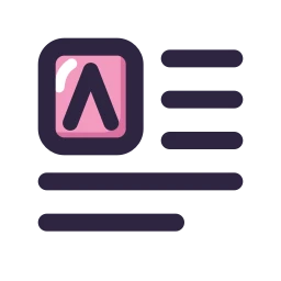 Drop cap icon, Lineal style