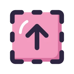 Drop zone icon, Lineal style