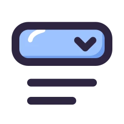 Dropdown icon, Lineal style