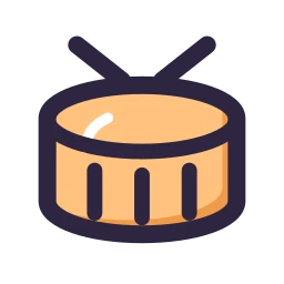 Drum icon, Lineal style