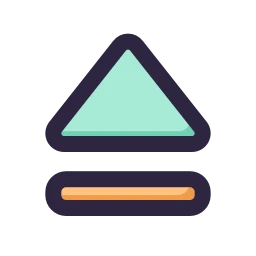 Eject icon, Lineal style