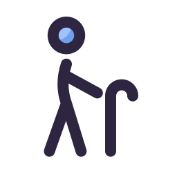 Elderly icon, Lineal style