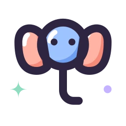 Elephant icon, Lineal style
