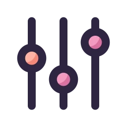 Equalizer icon, Lineal style